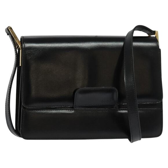 GUCCI Shoulder Bag Leather Black Gold 004 1781 004 1781 - Picture 1 of 16
